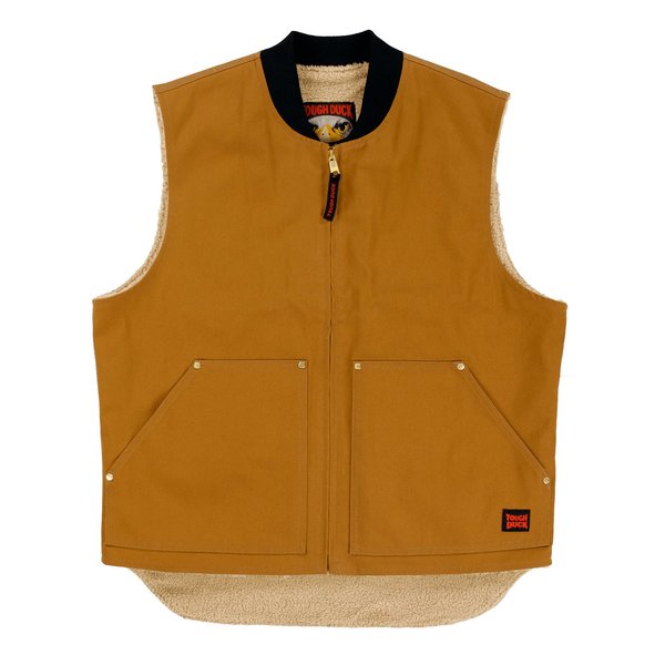 Tough Duck Duck Sherpa Lined Vest, Brown WV061 | Zoro