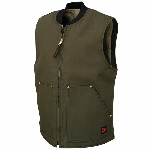 Tough Duck Duck Sherpa Lined Vest, Olive WV061