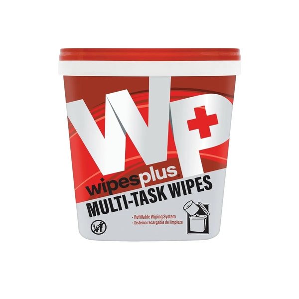 Wipesplus Multi-Task Buckets, Red Lids, PK4 38030