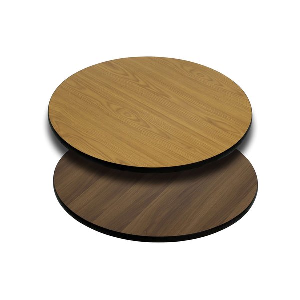 Flash Furniture Round Table Top with Natural or Walnut R, Natural/Walnut XU-RD-24-WNT-GG