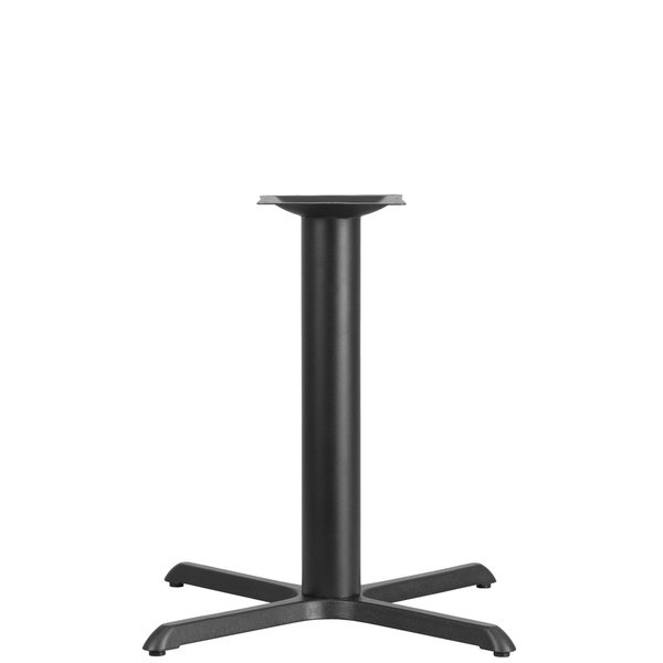 Flash Furniture Restaurant Table X-Base with 4" Dia. Tab, 33" W X 33" L X 28.5" H, Cast Iron, Iron, Black XU-T3333-GG