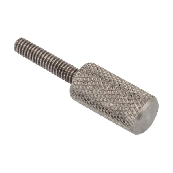 Ampg Thumb Screw, #4-48 Thread Size, Knurl Narrow Head, Plain Stainless Steel, 1/2 in Lg Z0739
