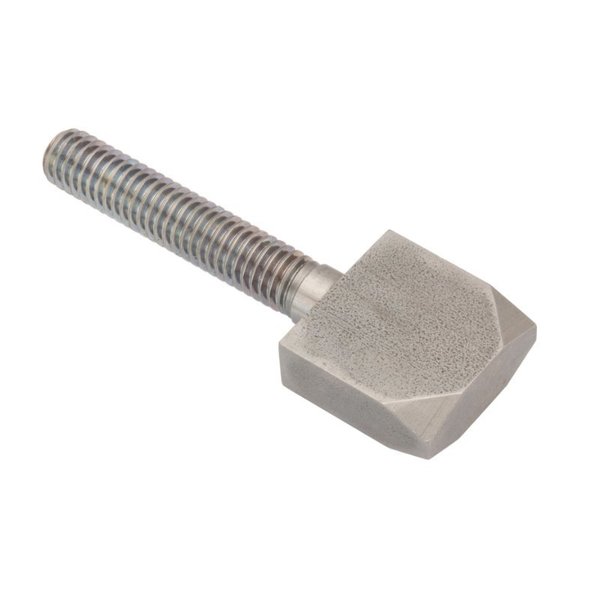 Zoro Select Thumb Screw, 3/8"-16 Thread Size, Spade, Plain 18-8 Stainless Steel, 1 in Head Ht, 2 in Lg Z1093-SS