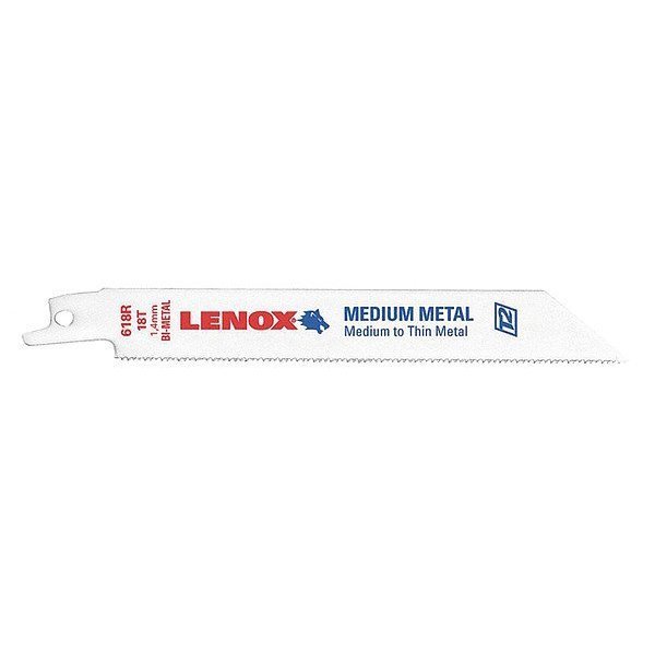 Lenox Recip Saw Blade, TPI 18, 25 UNT, PK4 20529B618R