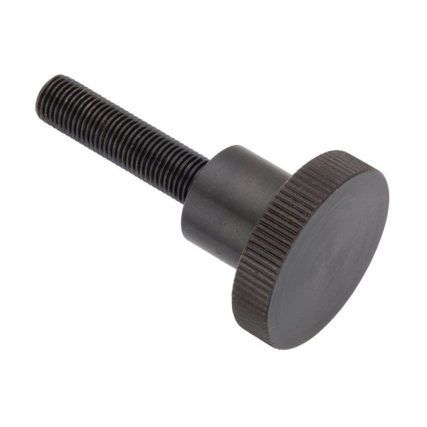 Zoro Select Thumb Screw, 3/8"-24 Thread Size, Round, Black Oxide Steel, 5/16 in Head Ht, 2 9/16 in Lg Z2005