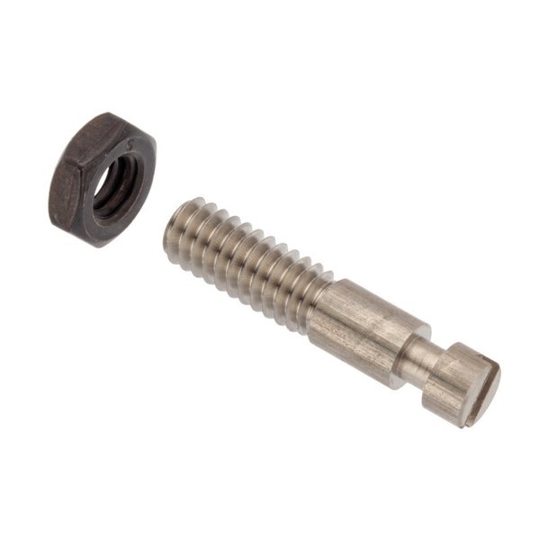 Ampg Headless with Jam Nut Spring Anchor, 1/4"-20, 1 in L, 18-8 Stainless Steel Plain Z20105SS