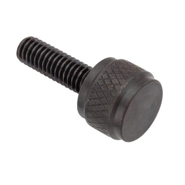 Zoro Select Thumb Screw, 5/16"-18 Thread Size, Round, Black Oxide Steel, 9/16 in Head Ht, 1 in Lg Z2128