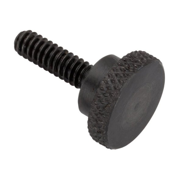 Zoro Select Thumb Screw, #4-40 Thread Size, Round, Black Oxide Steel, 3/32 in Head Ht, 9/16 in Lg Z2301