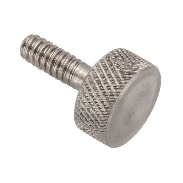 Ampg Thumb Screw, #6-32 Thread Size, Round, Plain 18-8 Stainless Steel, 3/8 in Lg Z2367