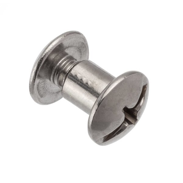 Ampg Combo Barrel/Screw, 1/4"-20, 3/8 to 1/2 in Brl Lg, 5/16 in Brl Dia, 316 Stainless Steel Unfinished Z4135-316SS-PAK