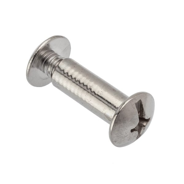 Ampg Combo Barrel/Screw, 1/4"-20, 7/8 to 1 in Brl Lg, 5/16 in Brl Dia, 18-8 Stainless Steel Unfinished Z4139SSPAK