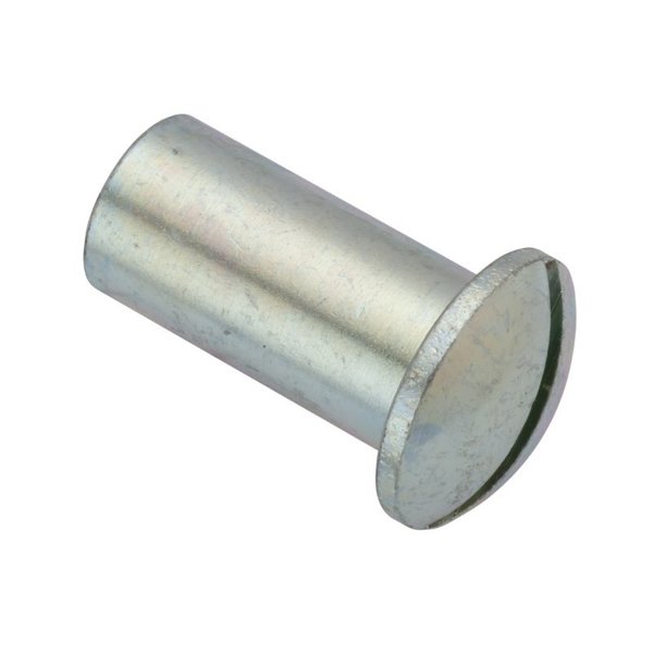 Ampg Barrel Nut, 1/4"-20, 3/4 in Brl Lg, 3/8 in Brl Dia, Steel Zinc Plated Z4541