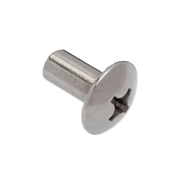 Ampg Barrel Nut, #10-24, 1/2 in Brl Lg, 1/4 in Brl Dia, 18-8 Stainless Steel Unfinished Z4742