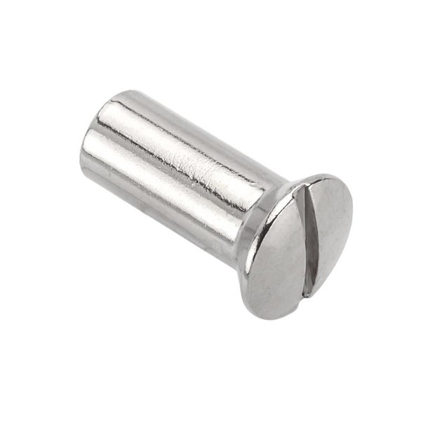 Ampg Barrel Nut, #10-32, 41/64 in Brl Lg, 1/4 in Brl Dia, Steel Nickel Plated Z4816