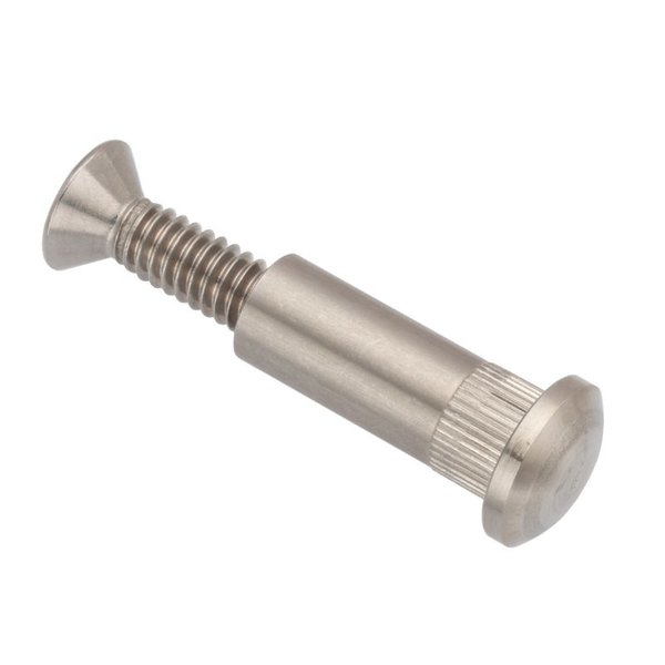 Ampg Arch Barrel/Screw, 1/4"-20, 1 in Brl Lg, 3/8 in Brl Dia, 18-8 Stainless Steel Unfinished Z5221