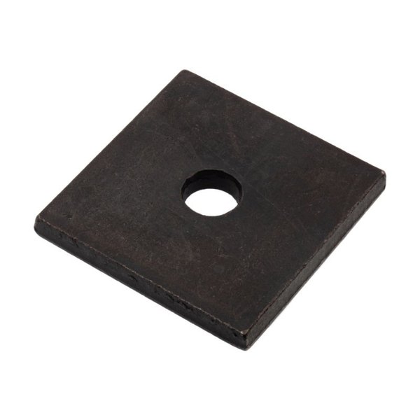 Zoro Select Square Washer, Fits Bolt Size 3/8 in Steel, Black Oxide Finish Z8952H