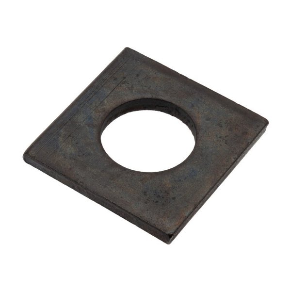 Zoro Select Square Washer, Fits Bolt Size 1 in Steel, Black Oxide Finish Z8962H