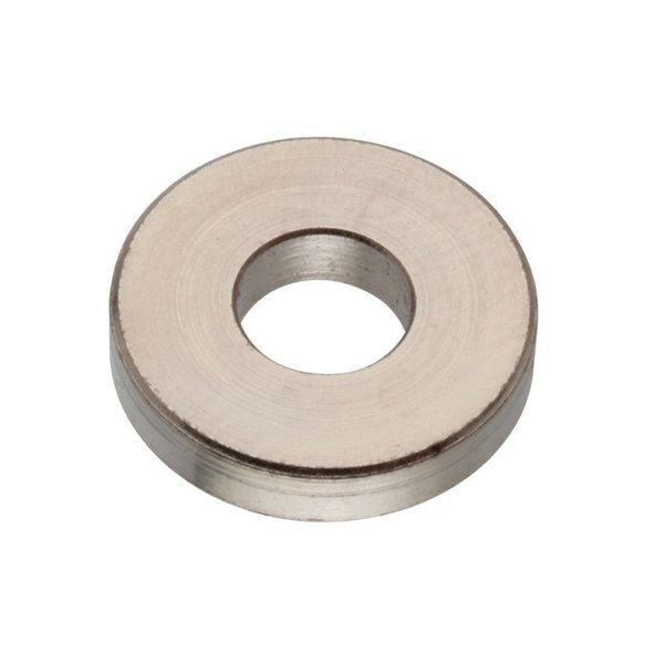 Ampg Flat Washer, Fits Bolt Size #10 , Case Hardened Steel Nickel Plated Finish Z9094M