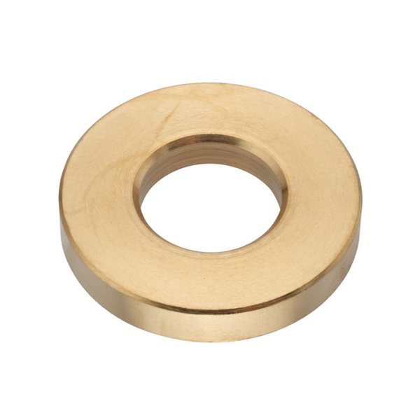 Zoro Select Flat Washer, For Screw Size 1/2" , Brass Plain Finish, 5 PK Z9204BR