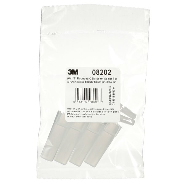 3M Rounded 3/8"OEM Seam Sealer Tip, 082, PK36 08202