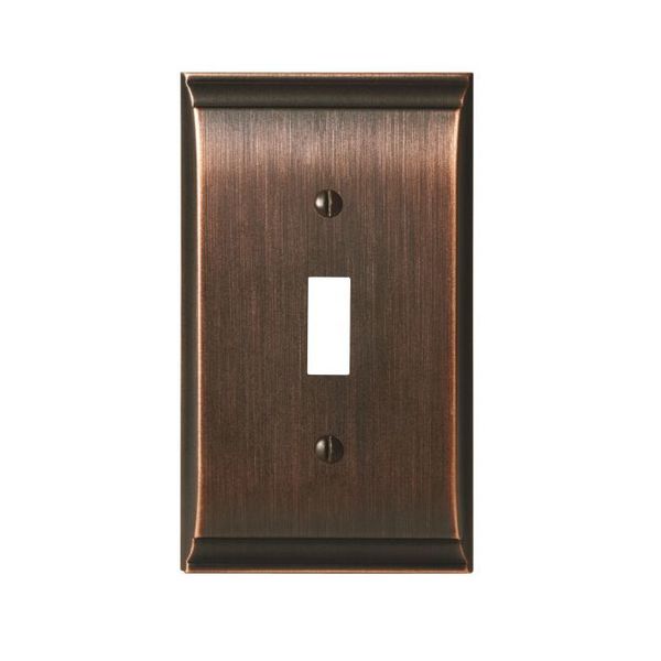 Amerock Candler 1 Toggle Wall Plates, Number of Gangs: 1 Zinc, Oil Rubbed Bronze Finish BP36500ORB