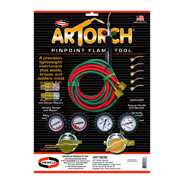 Ameriflame ArTorch w/6Ft B-Hose, Regs, Sz.2-6 Tips ART1003B