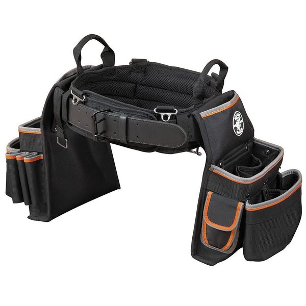 Black Ballistic Nylon Tool Belt, 26 Pockets