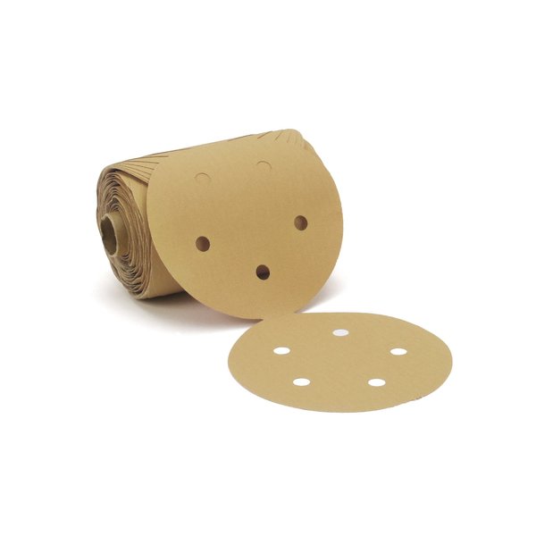 3M Gold Paper Disc Roll, 5"x NH 5 Holes P400 216U 707