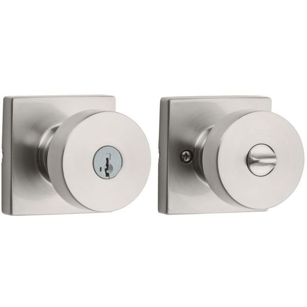 Kwikset Pismo Knob Square Rose ENTR Lock SmartKe 740PSKSQT-15S