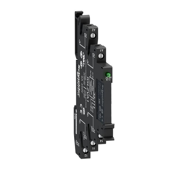 Schneider Electric Slim interface relay pre-assembled, 6 A, , 48V AC/DC Coil Volts, 1 C/O RSL1PVEU