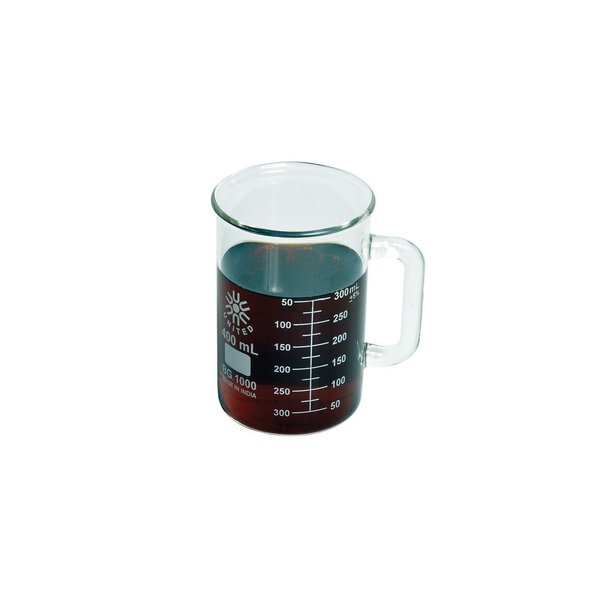 United Scientific Borosilicate Glass Beaker Mug, 400 mL BGMG400