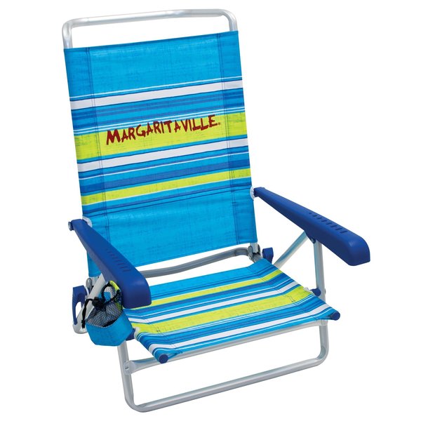 Margaritaville Beach Chair-Blue Stripe, 5-Position SC196MV-504-1