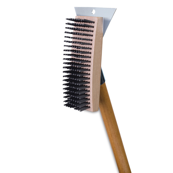 Malish Grill Brush, 6 Rows, 19 Columns, 27" Handle, PK 12 BP