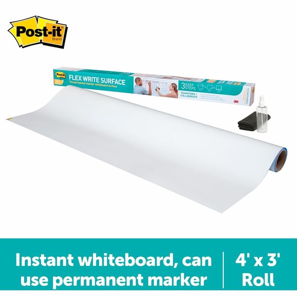 Post-It Dry Erase Sheet, Non-Magnetic, 48 H FWS4X3