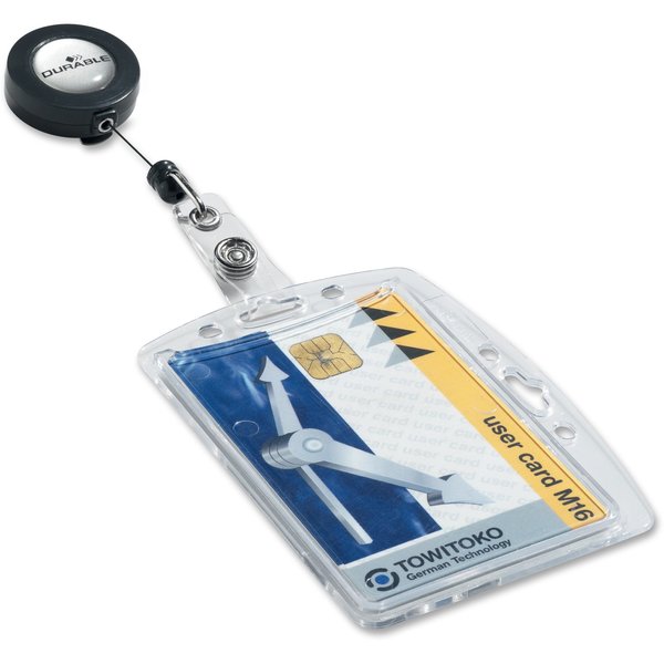 Durable Office Products ID Badge Holder, Shell Style, PK10 801219