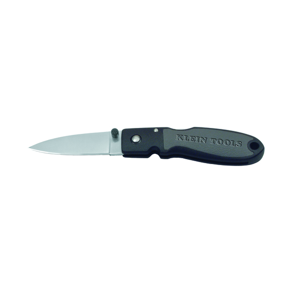 Klein Tools Lightweight Lockback Knife, 2-3/8-Inch Drop Point Blade, Black Handle 44002