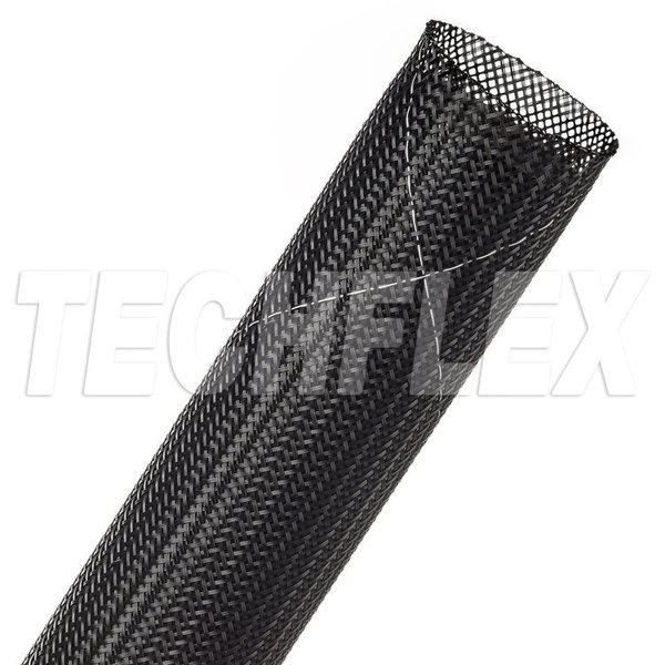 Techflex Clean Cut FR 1-1/4", Black, White Tracer CCF1.25TB