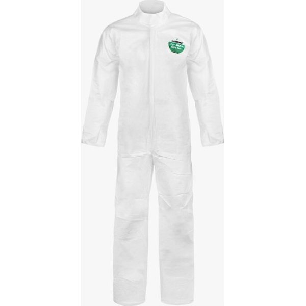 Lakeland Coveralls, 25 PK, White, SMS, Zipper COL412-2X