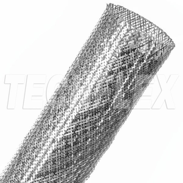Techflex Chrome XC, 1-1/2", Silver Mylar Sleeving CXN1.50SV