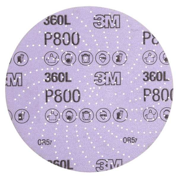 3M Clean Sanding Disc 360L, 20805, 6", P800 360L 473
