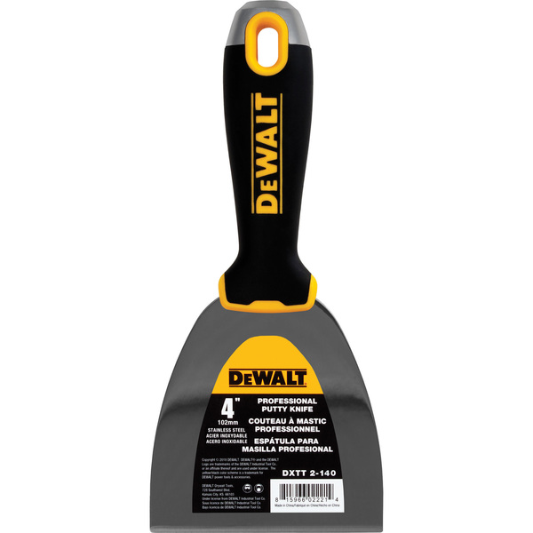 Dewalt Putty Knife, SS, Soft Grip Handle, 4 DXTT-2-140