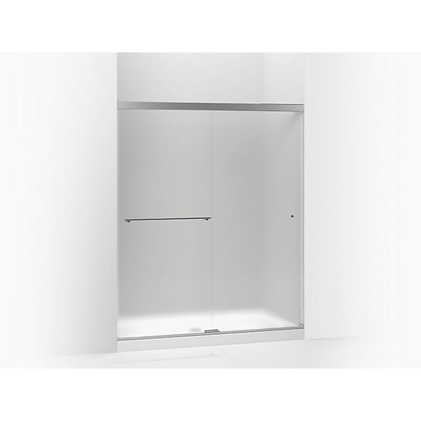 Kohler Revel(R) Sliding Shower Door, 76"H X 56-5/8 - 59-5/8"W, With 5/16" Thick Frosted Glass 707206-D3-SHP