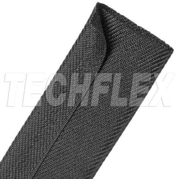 Techflex F6 FLAT 2-1/4", Black Flat Cables Wrap F6Z2.25BK