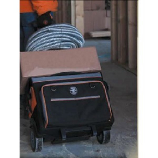 Klein Tools Tool Bag, Tradesman Pro™ Rolling Tool Bag, 24 Pockets, 19-Inch 55452RTB) Zoro