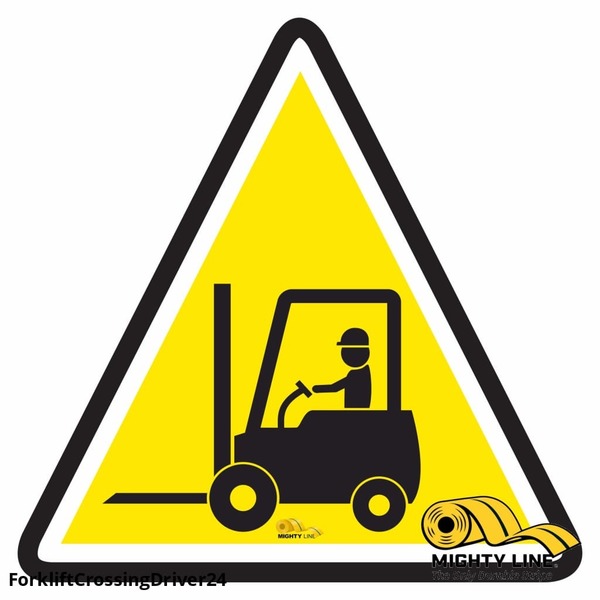 Mighty Line Forklift Crossing with Driver, Floor Mar, FORKLIFTCROSSINGDRIVER24 FORKLIFTCROSSINGDRIVER24