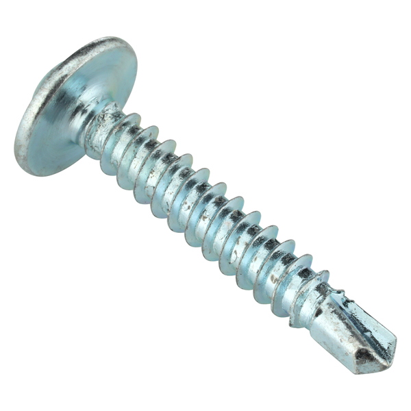 Zoro Select Self-Drilling Screw, #8 x 1 in, Zinc Plated Steel K-Lath Head Phillips Drive, 200 PK U29580.016.0100