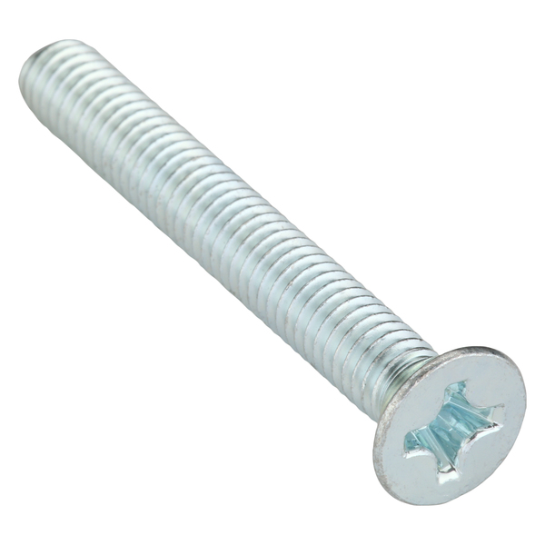 Zoro Select 5/16"-18 x 2-1/2 in Phillips Flat Machine Screw, Zinc Plated Steel, 100 PK U24670.031.0250