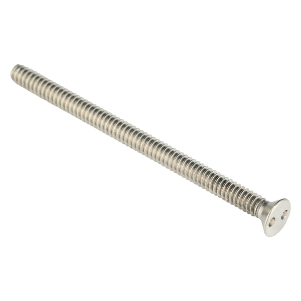 Tamper-Pruf Screws #6-32 x 2 in Spanner Flat Tamper Resistant Screw, 18-8 Stainless Steel, Plain Finish, 25 PK 121770