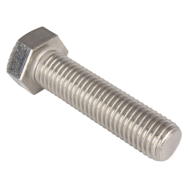 Zoro Select A4, 3/4 in Hex Head Cap Screw, Plain Stainless Steel, 3 in L, 5 PK U55010.075.0300