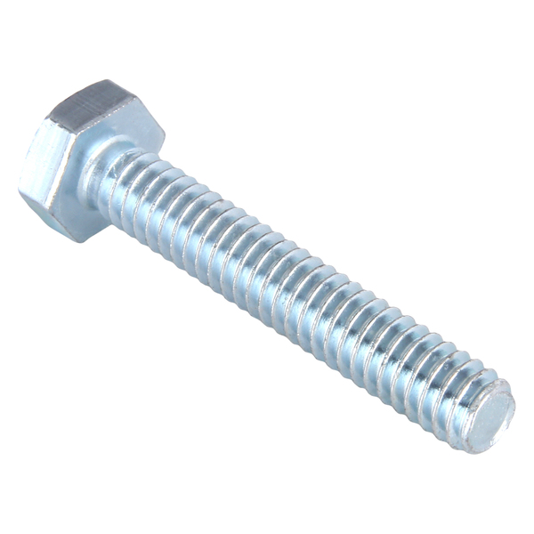 Zoro Select Grade A307, 1/4"-20 Hex Head Cap Screw, Zinc Plated Steel, 1-1/2 in L, 100 PK U01209.025.0150